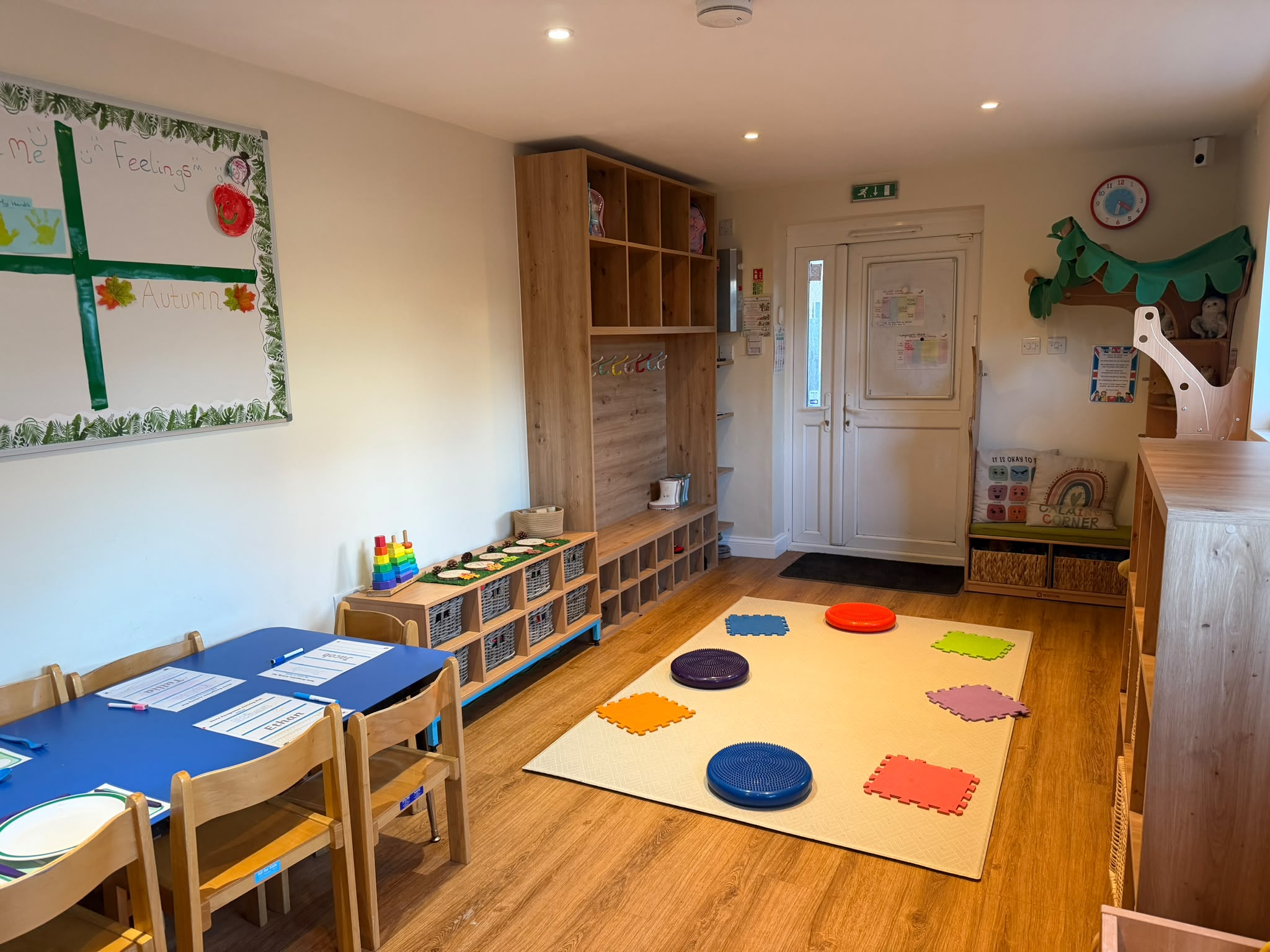 The entrance and cubbies at Nursery Room